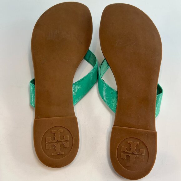 Tory Burch Thora Flip Flop Leather Sandals - Picture 11 of 11